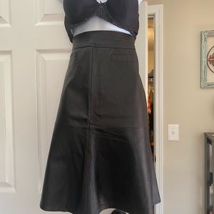 Black leather skirt!